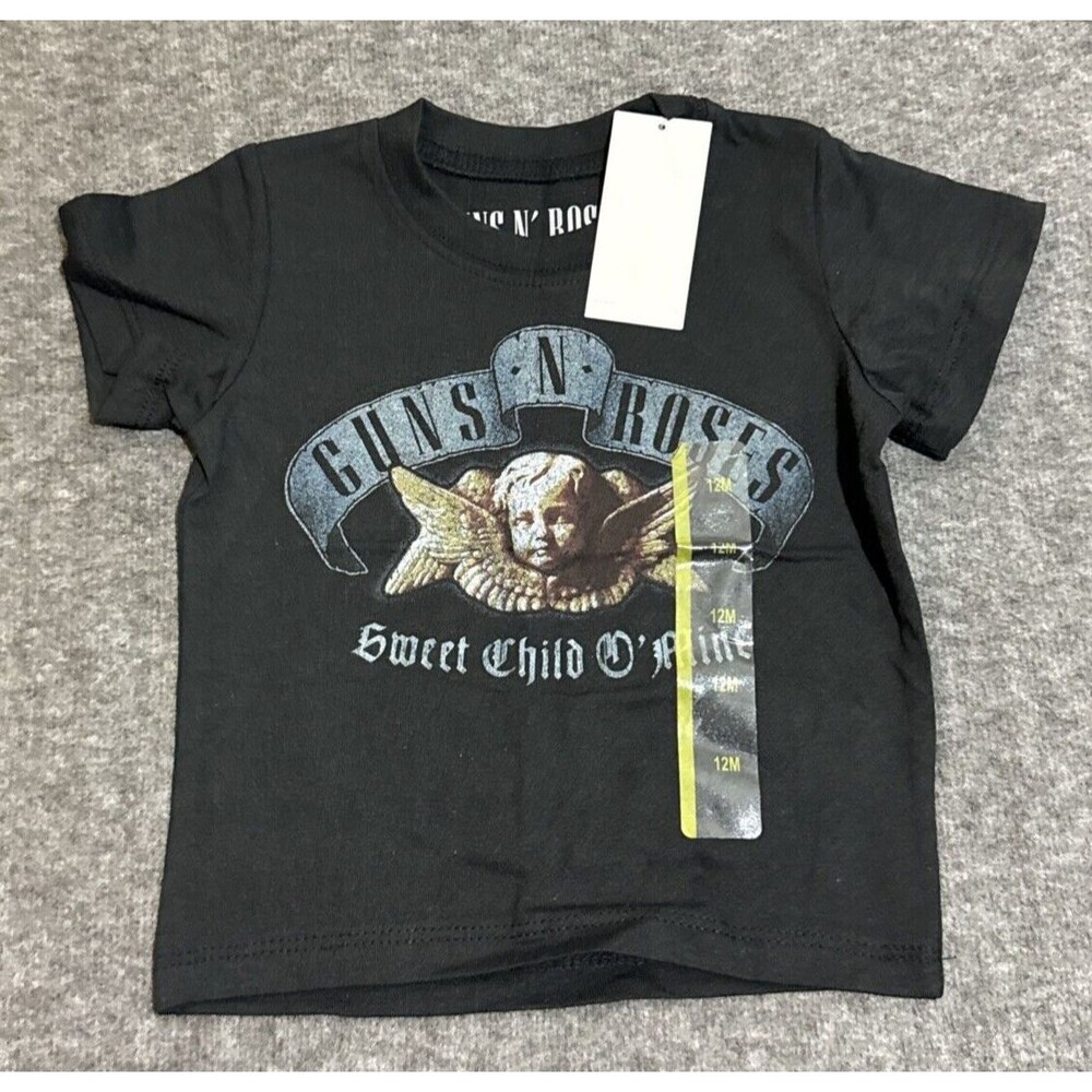 Guns N' Roses Boy's Baby Shirt Graphic Print Black 12 Months